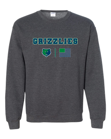 Creekview Grizzlies Team Colors Flag Men's Sweatshirt