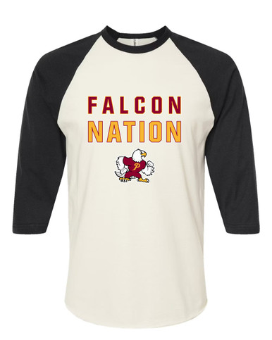 Prairie Falcons Nation #2 Women's Baseball T-Shirt