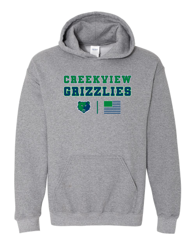 Creekview Grizzlies Spirit Flag Men's Hoodie