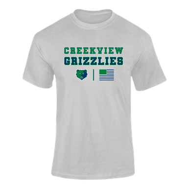 Creekview Grizzlies Spirit Flag Men's Premium SS T-Shirt
