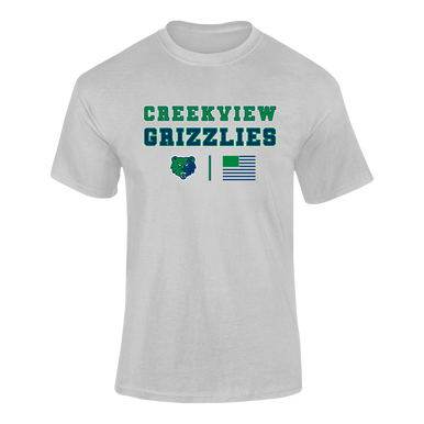 Creekview Grizzlies Spirit Flag Men's SS T-Shirt