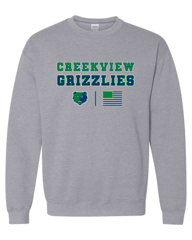 Creekview Grizzlies Spirit Flag Men's Sweatshirt