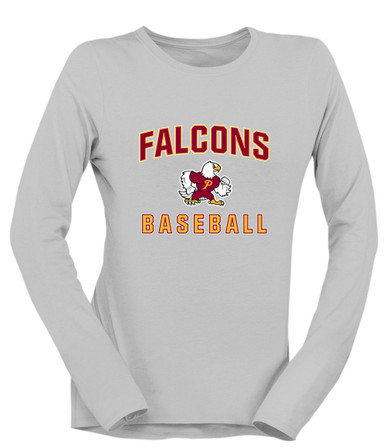 Prairie Falcons Baseball #1 Women's LS T-Shirt