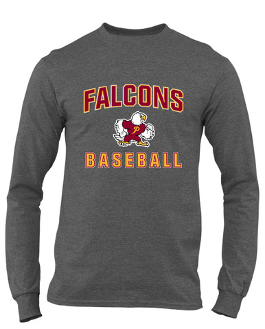 Prairie Falcons Baseball #1 Men's LS T-Shirt