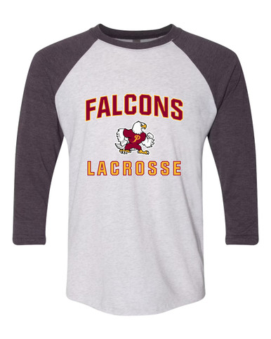 Prairie Falcons Lacrosse Men's Baseball T-Shirt