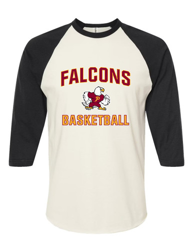 Prairie Falcons Basketball #1 Women's Baseball T-Shirt
