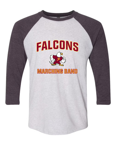 Prairie Falcons Marching Band Women's Baseball T-Shirt