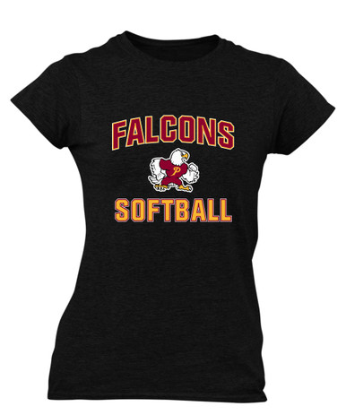 Prairie Falcons Softball #1 Women's Premium SS T-Shirt
