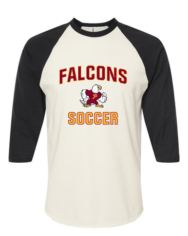 Prairie Falcons Soccer #1 Men's Baseball T-Shirt