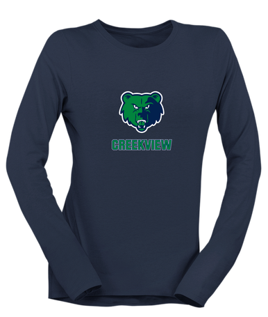 Creekview Grizzlies Mascot #2 Women's LS T-Shirt