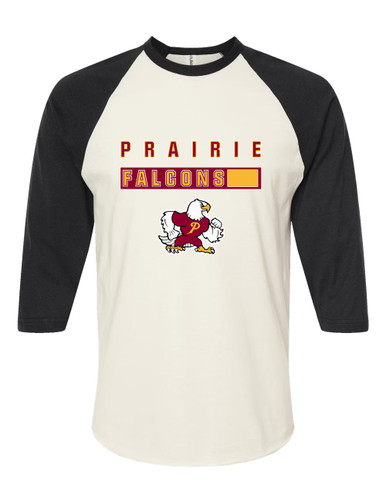 Prairie Falcons Mascot #7 Men's Baseball T-Shirt