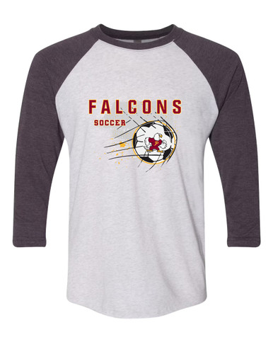 Prairie Falcons Soccer #2 Women's Baseball T-Shirt