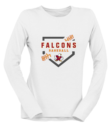 Prairie Falcons Baseball #2 Women's LS T-Shirt