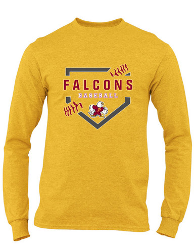 Prairie Falcons Baseball #2 Men's LS T-Shirt