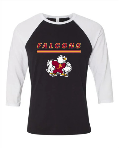 Prairie Falcons Mascot #8 Men's Baseball T-Shirt