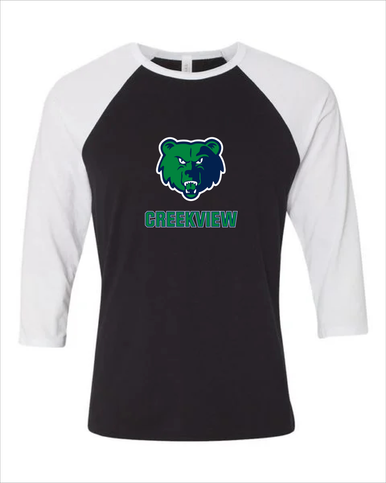 Creekview Grizzlies Mascot #3 Women's Baseball T-Shirt