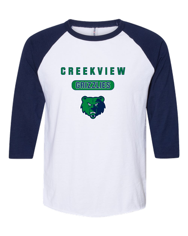 Creekview Grizzlies Mascot #3 Men's Baseball T-Shirt