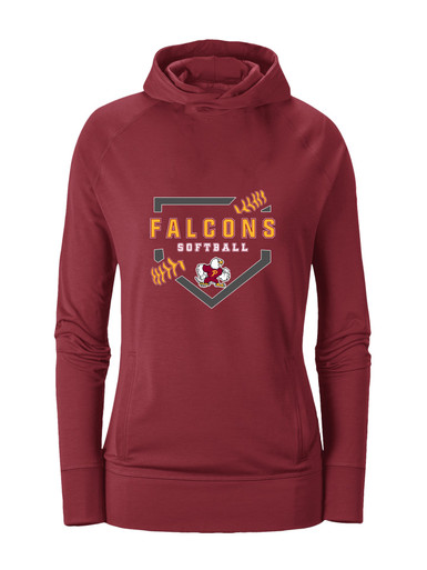Prairie Falcons Softball #2 Women's Hoodie