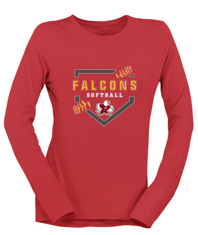 Prairie Falcons Softball #2 Women's LS T-Shirt