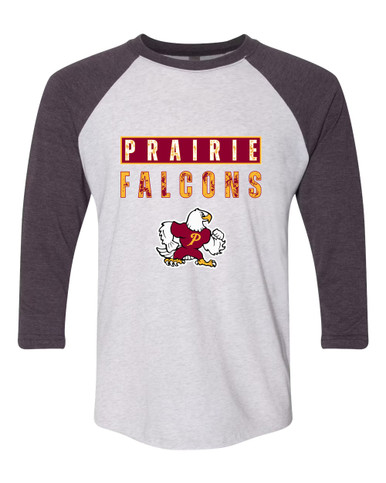 Prairie Falcons Mascot #9 Women's Baseball T-Shirt