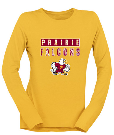 Prairie Falcons Mascot #9 Women's LS T-Shirt