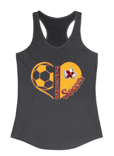 Prairie Falcons Heart Soccer Women's Tank Top