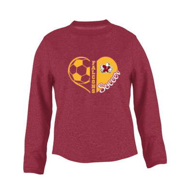 Prairie Falcons Heart Soccer Women's Sweatshirt