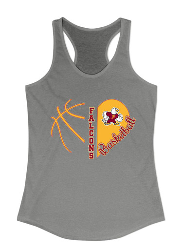 Prairie Falcons Heart Basketball Women's Tank Top
