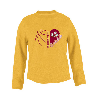 Prairie Falcons Heart Basketball Women's Sweatshirt