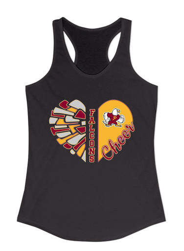 Prairie Falcons Heart Cheer Women's Tank Top