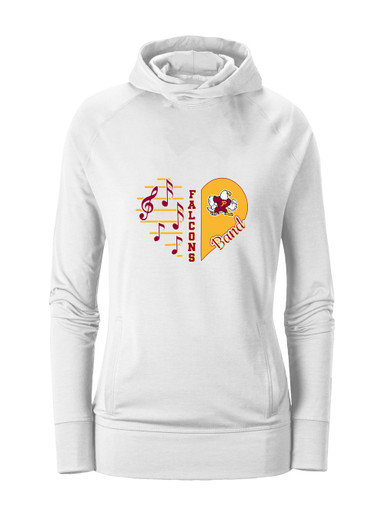 Prairie Falcons Heart Band Women's Hoodie