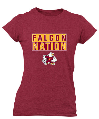 Prairie Falcons Nation #1 Women's Premium SS T-Shirt