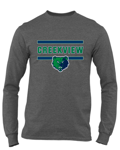 Creekview Grizzlies Mascot #4 Men's LS T-Shirt