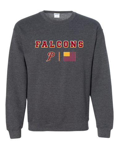 Prairie Falcons P Script Team Colors Flag Men's Sweatshirt