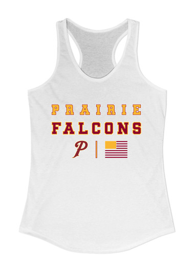 Prairie Falcons P Script Spirit Flag Women's Tank Top