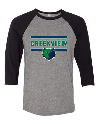 Creekview Grizzlies Mascot #4 Women's Baseball T-Shirt