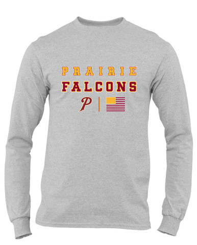 Prairie Falcons P Script Spirit Flag Men's Premium LS T-Shirt