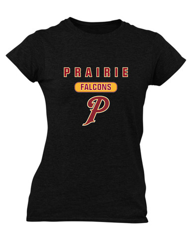 Prairie Falcons P Script Mascot #3 Women's SS T-Shirt