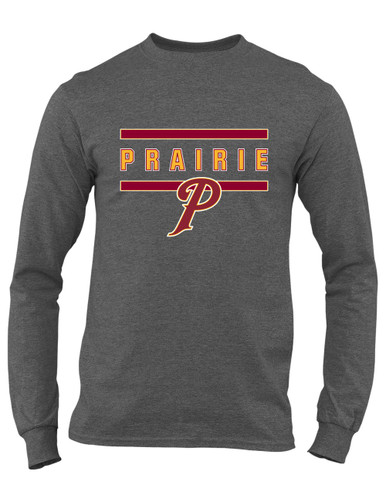 Prairie Falcons P Script Mascot #4 Men's LS T-Shirt