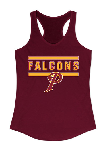 Prairie Falcons P Script Mascot #5 Women's Tank Top