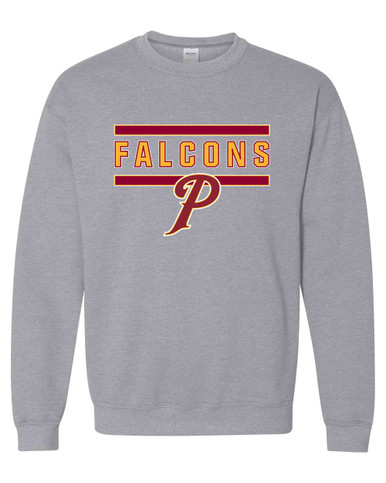 Prairie Falcons P Script Mascot #5 Men's Sweatshirt