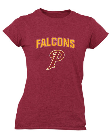 Prairie Falcons P Script Mascot #6 Women's SS T-Shirt