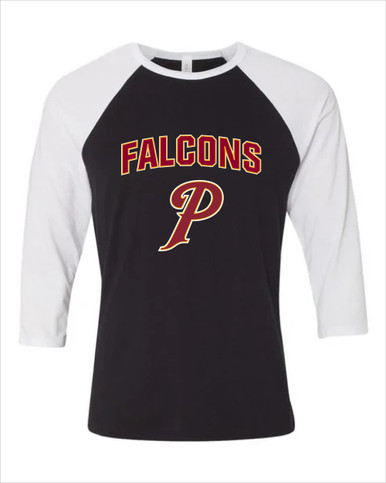 Prairie Falcons P Script Mascot #6 Women's Baseball T-Shirt