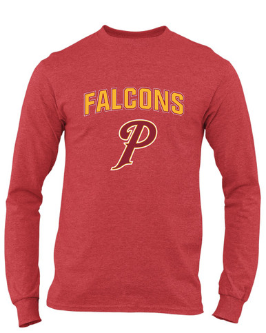 Prairie Falcons P Script Mascot #6 Men's Premium LS T-Shirt
