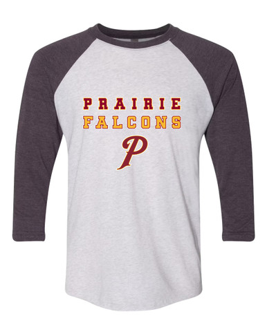 Prairie Falcons P Script Spirit Women's Baseball T-Shirt