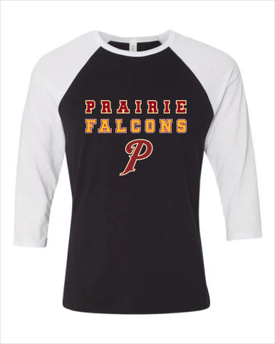 Prairie Falcons P Script Spirit Men's Baseball T-Shirt