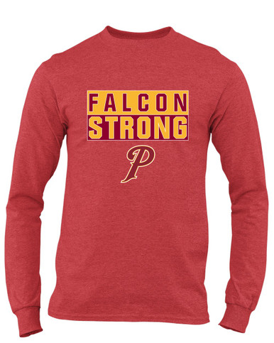 Prairie Falcons P Script Strong #1 Men's Premium LS T-Shirt