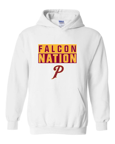 Prairie Falcons P Script Nation #1 Men's Hoodie