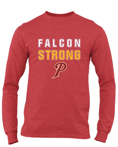 Prairie Falcons P Script Strong #2 Men's LS T-Shirt