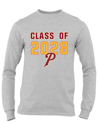 Prairie Falcons P Script Class of 2028 Men's LS T-Shirt